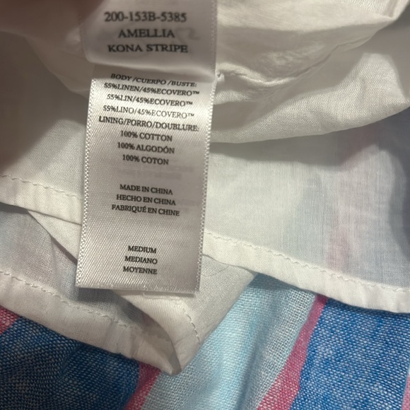 Rails Multicolor Striped  Tiered Cotton Amellia Dress M , NWT - Picture 8 of 9